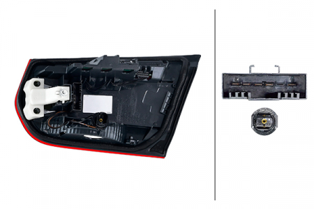 Stop lampa spate stanga (interior, H21W, culoare sticla fumuriu, cu lumina ceata, lumina marsalier) potrivit BMW Seria 3 F30, F31, F80 05.15-03.19 [1]