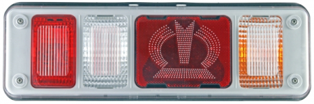 Stopuri - Stop tripla lampa spate dreapta (LED, 24V, lumini ceata, lumini mers inapoi, lumini stop,lumini pozitie, reflector triangular) KRONE