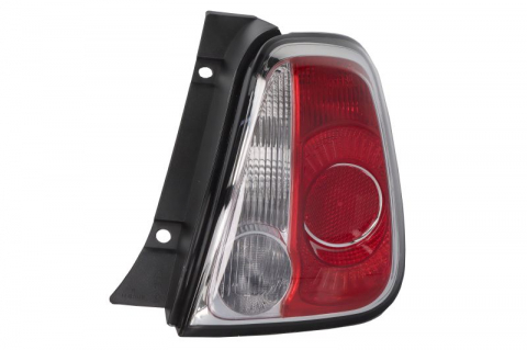 Stopuri - Stop tripla lampa spate dreapta (Semnalizator alb, culoare sticla: rosu, cadru negru) FIAT 500 2007-2015