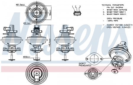 Supapa EGR - Supapa EGR potrivit BMW Seria 1 (E81), 1 (E82), 1 (E87), 1 (E88), 3 (E90), 3 (E91), 3 (E92), 3 (E93), 5 (E60), 5 (E61), X3 (E83) 2.0D 09.06-12.13