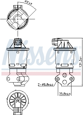Supapa EGR - Supapa EGR potrivit CHEVROLET AVEO / KALOS 1.2 01.04-05.08