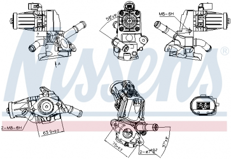 Supapa EGR - Supapa EGR potrivit CITROEN JUMPER; FORD TOURNEO CUSTOM V362, TRANSIT, TRANSIT CUSTOM V362, TRANSIT V363; LAND ROVER DEFENDER; PEUGEOT BOXER 2.2D/2.4D 10.06-