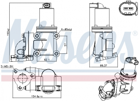 Supapa EGR - Supapa EGR potrivit KIA SORENTO I 2.5D 08.02-