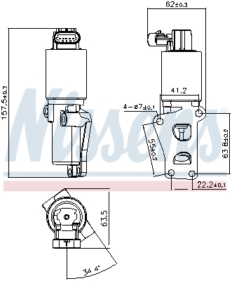 Supapa EGR - Supapa EGR potrivit OPEL ASTRA G, ASTRA H, ASTRA H GTC, MERIVA A, VECTRA C, VECTRA C GTS, ZAFIRA B 1.6 03.00-09.12