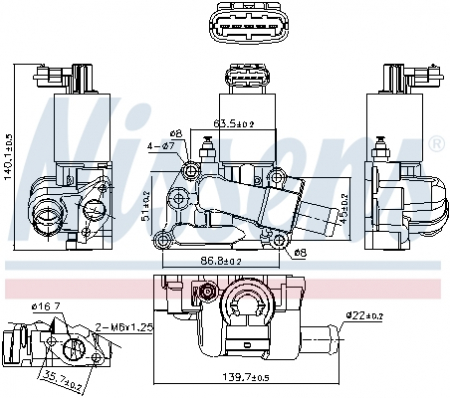 Supapa EGR - Supapa EGR potrivit OPEL CORSA B 1.2 03.98-09.00
