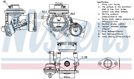 Supapa EGR - Supapa EGR potrivit SEAT ALTEA, TOLEDO III; SKODA OCTAVIA II; VW CADDY III, CADDY III/MINIVAN 1.9D 04.04-