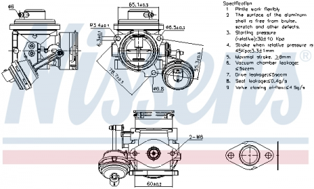 Supapa EGR - Supapa EGR potrivit VW NEW BEETLE 1.9D 02.01-09.10