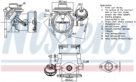 Supapa EGR - Supapa EGR potrivit VW TOUAREG 2.5D 01.03-05.10