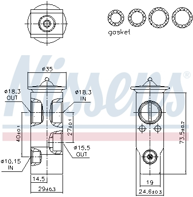Elemente sistem climatizare - Supapa expansiune clima potrivit LAND ROVER DISCOVERY III, DISCOVERY IV, RANGE ROVER SPORT I 2.7D-5.0 07.04-12.18