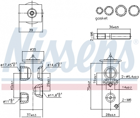 Elemente sistem climatizare - Supapa expansiune clima potrivit PEUGEOT 2008 I, 208, 208 I 1.0-1.6D 03.12-