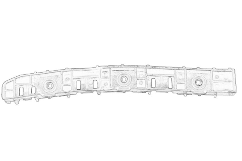 Suporti caroserie - Suport bara Fata Dreapta (latura, plastic) potrivit HYUNDAI TUCSON 1.6-2.0D 06.15-05.23