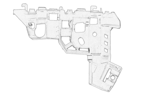 Suporti caroserie - Suport bara Fata Dreapta (latura, plastic) potrivit OPEL ASTRA K 1.0-1.6D 06.15-12.22