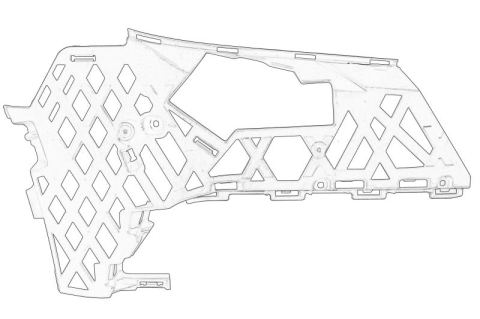 Suporti caroserie - Suport bara Fata Dreapta (plastic, sub far) potrivit VW PASSAT ALLTRACK B8, PASSAT B8 1.4-2.0D 08.14-