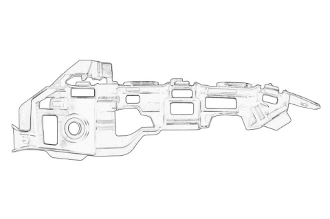 Suporti caroserie - Suport bara Fata Stanga (latura, plastic) potrivit VW GOLF ALLTRACK VII, GOLF SPORTSVAN VII, GOLF VII 1.0-Electric 08.12-03.21