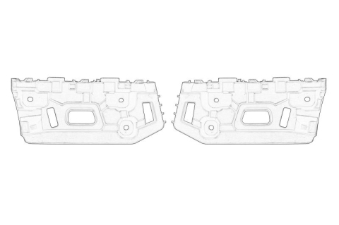 Piese Auto - Suport bara protectie Fata Dreapta/Stanga (tobogan de protectie) potrivit DACIA DOKKER, DOKKER/MINIVAN, LODGY 1.2-1.6LPG 03.12-