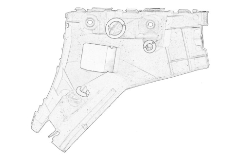Suporti caroserie - Suport bara protectie Spate Stanga (plastic) potrivit RENAULT CLIO III, CLIO III/HATCHBACK 1.2-2.0 05.05-12.14