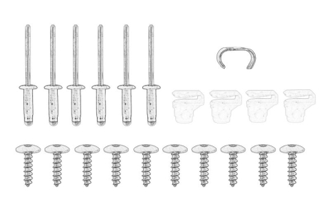 Suporti caroserie - Suport bara (set) potrivit CITROEN BERLINGO; OPEL COMBO/MINIVAN; PEUGEOT PARTNER/MINIVAN, RIFTER 1.2-Electric 06.18-