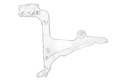 Suporti caroserie - Suport bara Spate Dreapta (extern, plastic) potrivit AUDI A3 1.2-3.2 05.03-05.13