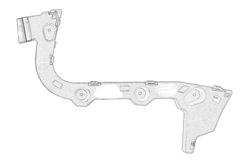 Suporti caroserie - Suport bara Spate Dreapta (latura, plastic) potrivit FORD FOCUS III; FORD USA FOCUS 1.0-Electric 07.10-02.20