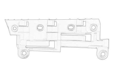 Suporti caroserie - Suport bara Spate Dreapta potrivit VW potrivit VW CADDY III, CADDY III/MINIVAN 1.2-2.0D 03.04-05.15
