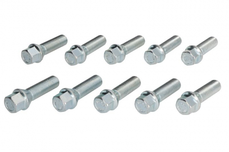 Consumabile depanare roti - Surub roata, dimensiune filet: M12mm, amprenta filet: 1,25mm, lungime filet: 35mm, dimensiune cheie: 17mm, cantitate: 10