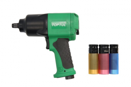 Surubelnita electrica diametru extern 1/2", 1356 Nm, 9500 rev./min., consum aer: 206 l/min., greutate: 2,3 kg, lungime surubelnita: 191 mm [2]