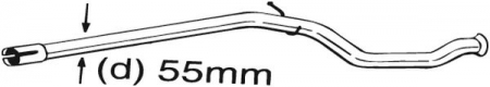 Racord flexibil - Teava esapament Mijloc potrivit PEUGEOT 206 2.0D 12.99-09.09