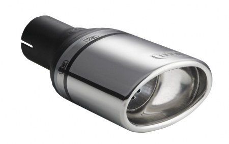 Piese Auto - Teava evacuare sport esapament rotund otel inoxidabil oval 120x80mm, lungime element decorativ 120mm, diametru montaj 50mm