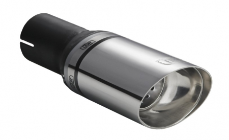 Sistem evacuare - Teava evacuare sport esapament rotund otel inoxidabil oval 95x65mm, lungime element decorativ 120mm, diametru montaj 50mm