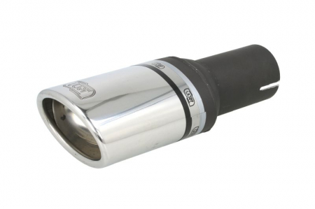 Teava evacuare sport esapament rotund otel inoxidabil oval 95x65mm, lungime element decorativ 120mm diametru montaj 50mm [2]