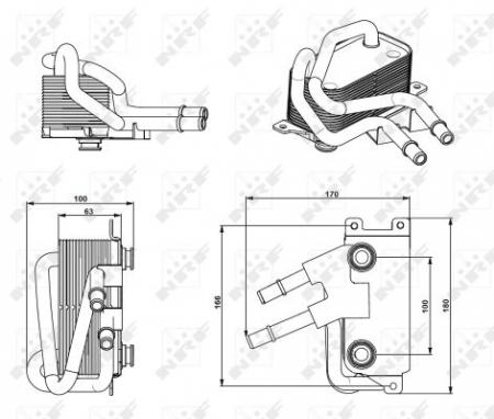 Radiator ulei - Termoflot radiator ulei (121x70x94, cu garnitura) AUDI A8 4.2 intre 2006-2010