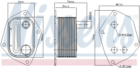 Radiator ulei - Termoflot radiator ulei (130x96x77) HYUNDAI ACCENT III, GETZ, I30, MATRIX; KIA CEE'D, CEE'D SW, CERATO, PRO CEE'D, RIO II 1.5D/1.6D dupa 2004