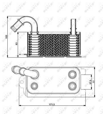 Radiator ulei - Termoflot radiator ulei (68x62x139) VOLVO S60 II, S80 II, V60 I, V70 II, V70 III, XC60, XC70 II; FORD FIESTA VI, FOCUS III, KUGA II, MONDEO IV; LAND ROVER RANGE ROVER EVOQUE 1.0-4.4 dupa 2005