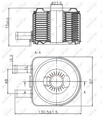 Radiator ulei - Termoflot radiator ulei (95x67x102, cu garnitura) CITROEN BERLINGO, C4 I, C5, C5 I, C5 II, C8, EVASION, JUMPER, JUMPY, XANTIA, XSARA, XSARA PICASSO; PEUGEOT 206, 206 SW, 306, 307, 307 SW, 406, 407 2.0