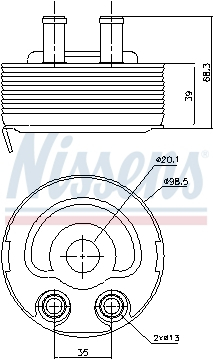 Radiator ulei - Termoflot radiator ulei (98x95x58) NISSAN ALMERA II, ALMERA TINO, NAVARA, NP300, PICK UP, PRIMERA, X-TRAIL 2.2D/2.5D dupa 2000