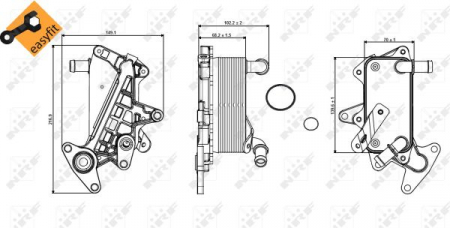 Radiator ulei - Termoflot radiator ulei (automatic, cu garnitura) SKODA OCTAVIA III 1.6 dupa 2014