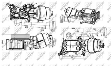 Radiator ulei - Termoflot radiator ulei (cu capac filtru ulei) ALFA ROMEO MITO; FIAT DOBLO, DOBLO CARGO, GRANDE PUNTO, IDEA, LINEA, PUNTO EVO, STRADA; LANCIA MUSA, YPSILON; OPEL ASTRA H, ASTRA H GTC, CORSA D 1.3D/1.4