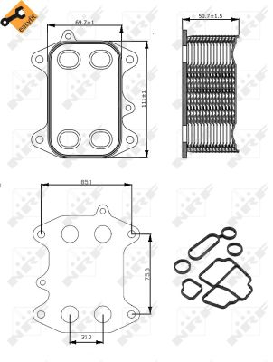 Radiator ulei - Termoflot radiator ulei (cu garnitura) AUDI A1, A3, A4, A4 ALLROAD, A5, A6, Q3, Q5, TT; SEAT ALHAMBRA, ALTEA, ALTEA XL, EXEO, EXEO ST, IBIZA IV, IBIZA IV ST, LEON, TOLEDO IV; SKODA FABIA II 1.2D/1.6D/