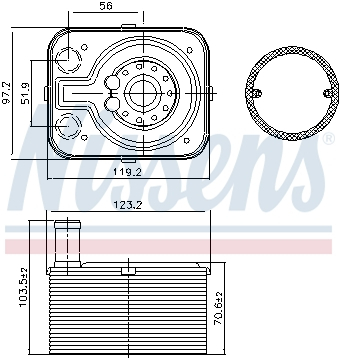 Radiator ulei - Termoflot radiator ulei (cu garnitura) AUDI A2, A3, A4, A4 ALLROAD, A5, A6, A8, Q5, Q7, TT; FORD GALAXY; SEAT ALTEA, ALTEA XL, CORDOBA, EXEO, EXEO ST, LEON, TOLEDO II 1.4D-3.6 dupa 1997