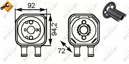 Radiator ulei - Termoflot radiator ulei (cu garnitura) AUDI A3, A4, A6, A8; SEAT ALHAMBRA, CORDOBA, CORDOBA VARIO, IBIZA II, LEON, TOLEDO I, TOLEDO II; SKODA OCTAVIA I, SUPERB II; VW BORA, EOS, GOLF III 1.6-3.6 03.91