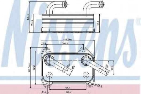 Radiator ulei - Termoflot radiator ulei VOLVO V40 combi (VW) NISSENS 90707