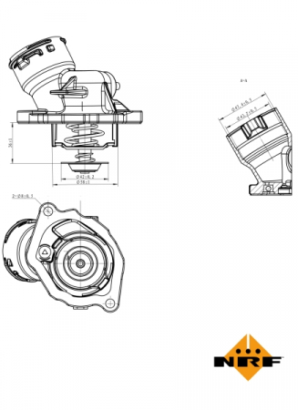Termostat - Termostat sistem racire (100°C, in carcasa) potrivit MERCEDES CLK (A209), CLK (C209), E (A207), E (C207), E (W211), E (W212), E T-MODEL (S211), E T-MODEL (S212), G (W463) 3.5/4.7/5.5 10.05-
