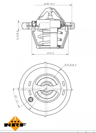 Termostat sistem racire (74°C) potrivit FORD FOCUS C-MAX, FOCUS II 1.4/1.6 10.03-09.12 [4]