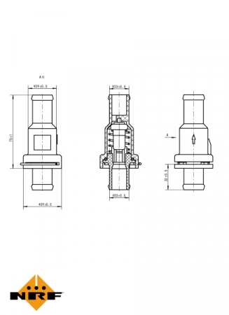 Termostat - Termostat sistem racire (75°C) potrivit AUDI Q3, TT; SEAT ALHAMBRA, ALTEA XL, LEON; SKODA SUPERB II; VW BEETLE, CC B7, EOS, GOLF PLUS V, GOLF V, GOLF VI, JETTA III, JETTA IV 1.4-3.2 05.05-