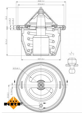 Termostat - Termostat sistem racire (78°C) potrivit SUBARU FORESTER, IMPREZA, LEGACY I, LEGACY II, LEGACY III, LEGACY IV, LEGACY OUTBACK, LEGACY V, OUTBACK, TRIBECA, WRX 1.5-3.6 01.89-