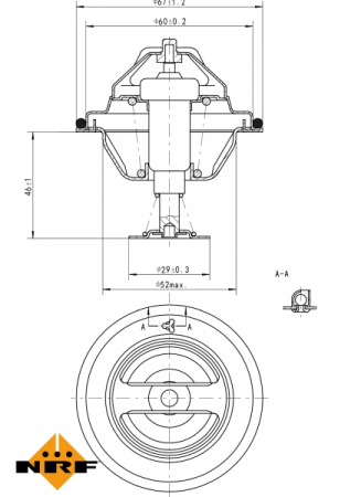 Termostat sistem racire (80°C) potrivit MERCEDES 124 (W124), E (W124), S (C126), S (C140), S (W126), S (W140), SL (R129) 4.1-6.0 09.85-10.01 [4]