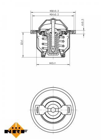 Termostat - Termostat sistem racire (82°C) potrivit ALFA ROMEO 159, BRERA, SPIDER; CADILLAC BLS; CHEVROLET CAPTIVA, HHR, MALIBU; FIAT CROMA; OPEL ANTARA A, ASTRA G, ASTRA J GTC, GT 1.8-2.4 06.00-