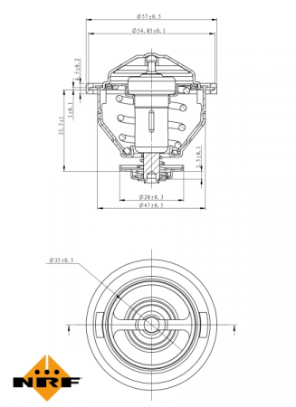 Termostat - Termostat sistem racire (83°C) potrivit CITROEN BERLINGO, BERLINGO/MINIVAN, BX, C15, C15/MINIVAN, C4 I, C5 I, C5 II, C8, EVASION, JUMPER, JUMPY, XANTIA, XSARA, XSARA PICASSO 1.6-Electric 10.85-