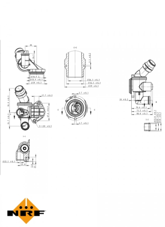 Termostat sistem racire (87°C, in carcasa) potrivit AUDI A3, A4 B6, A4 B7, A4 B8, A6 C6; SEAT EXEO, EXEO ST 1.8/2.0/3.2 07.02-10.20 [1]