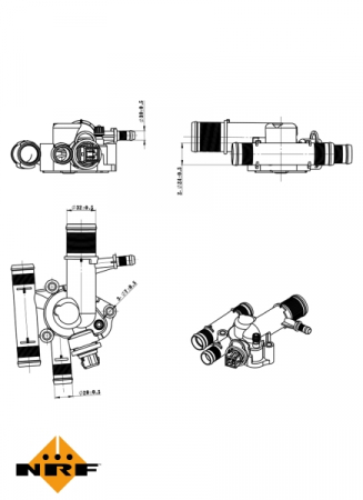 Termostat - Termostat sistem racire (89°C, in carcasa) potrivit DACIA SOLENZA; NISSAN PRIMASTAR, PRIMERA; OPEL MOVANO, VIVARO A; RENAULT ESPACE IV, GRAND SCENIC II, KANGOO 1.9D/2.0/2.5D 01.96-